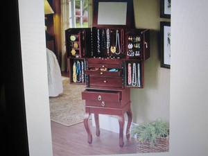 lot 53 image: Camille Jewelry Armoire open box Re...