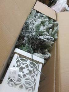 lot 88 image: Flocked Porch Tree open box Retail ...