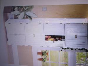 lot 166 image: 8 Door Wall Cabinet out of original...