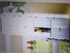 lot 176 image: 8 Door Wall Cabinet open box Retail...