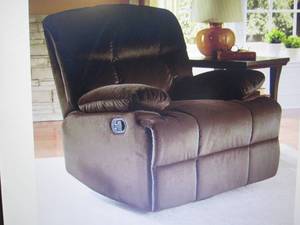 lot 183 image: Microfiber Swivel Rocker Recliner o...