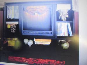 lot 193 image: Black Media-Storage TV Stand and El...