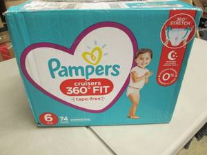 lot 234 image: 74 ct Pampers Cruisers Size 6 Diape...