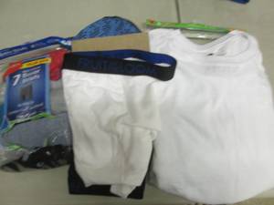 lot 260 image: Boys Small Boxer Briefs, White Tshi...