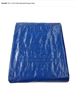 lot 23 image: Everbilt 16 ft. x 20 ft. Blue General Purpose Tarp