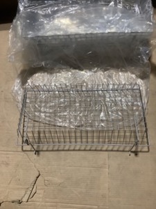 lot 32 image: ECONOCO 24 IN. W X 12 IN. D X 4 IN. H CHROME SHALLOW WIRE BASKET (PACK OF 6)