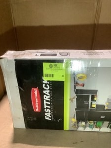 lot 36 image: RUBBERMAID FAST TRACK 34 IN . H X 29.8 IN . W X 19.38 IN D GARAGE BASE FREESTANDING CABINET IN BLACK