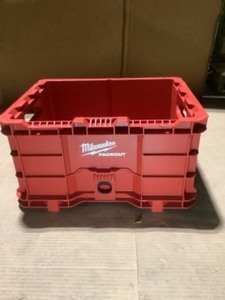 lot 38 image: MILWAUKEE PACKOUT 18.6 IN TOOL STORAGE CRATE BIN