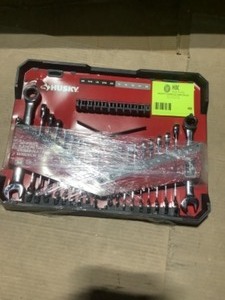 lot 48 image: (MISSING PIECES) SAEMM Ratcheting Wrench Set with Stubby (30-Piece)
