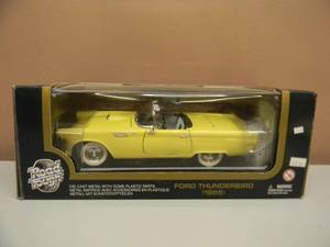 lot 26 image: ROAD TOUGH  - 1955 FORD THUNDERBIRD - 118 SCALE DIE-CAST - NEW IN BOX - SEE PICTURES
