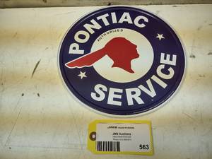 lot 563 image: Pontiac Service Tin Sign, 12...