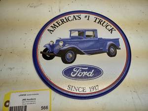 lot 566 image: Ford Trucks Tin Sign, 12...