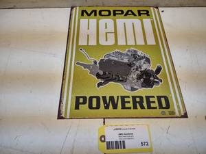 lot 572 image: Hemi Tin Sign, 12.5x16...