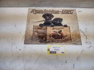 lot 588 image: Remington Tin Sign, 16x12.5...