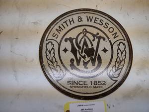 lot 590 image: Smith & Wesson Tin Sign, 12...