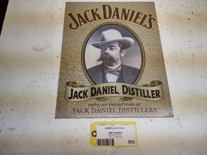 lot 593 image: Jack Daniels Tin Sign, 12.5x16...
