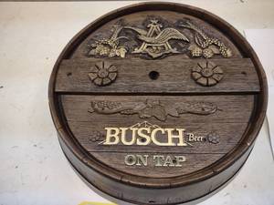 lot 512 image: Busch Beer Draught Beer Barrel Head...
