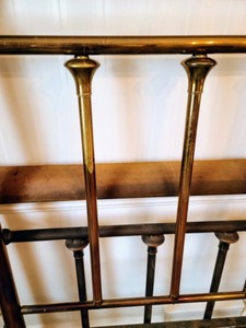 lot 15 image: Vintage Brass HeadFootboard