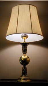 lot 24 image: Ornate Brass Table Lamp