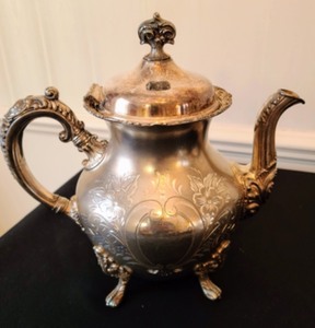 lot 30 image: Ornate Silver Plated Tea Set