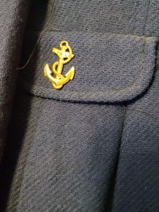 lot 87 image: Vintage Childrens Navy Peacoat