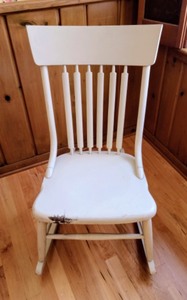 lot 92 image: Wooden Painted Rocking Chair