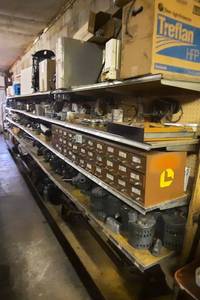 lot 78 image: Contents of Pinsetter Parts on 24 of Shelving - Does NOT Include (2) Parts Bins Shown in Lot 75