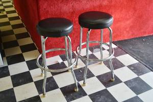 lot 60 image: (2) Padded Bar Stools