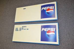lot 80 image: (2) PEPSI Sign Boards 44 x 18