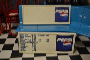 lot 98 image: (2) PEPSI Sign Boards 44 x 18