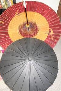 lot 69 image: 2 Vintage Paper Parasols