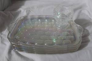 lot 71 image: 4 Federal Glass Luncheon Plates