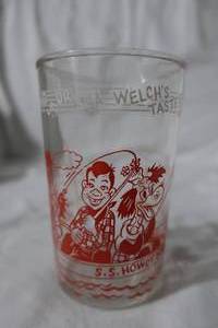 lot 74 image: Vintage Welchs Howdy Doody Glass
