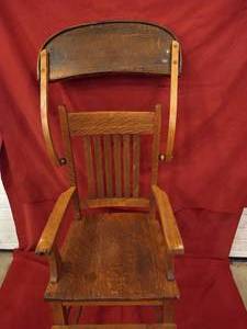 lot 65 image: Vintage Wooden High Chair
