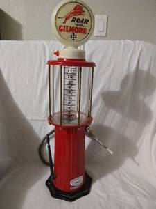 lot 81 image: Mini Gilmore Gas Pump Replica