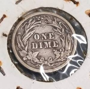 lot 31 image: 1905 BARBER DIME FULL LIBERTY FINE