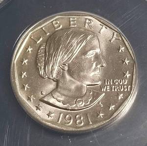 lot 32 image: 1981-D US SUSAN B ANTHONY DOLLAR MS63 ANACS