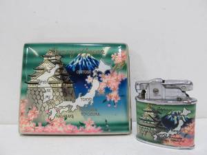 lot 29 image: Vintage Japanese Lighter & Cigarette Case Set wBox