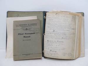 lot 39 image: Large WW2 Aircraft Manual Binder FULL of Manuals Specs & Other Items