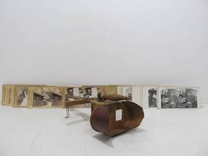lot 45 image: Antique Stereoscope w Many Views 