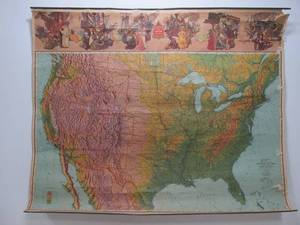 lot 47 image: Large Vintage 1940 COCA COLA  United States Map