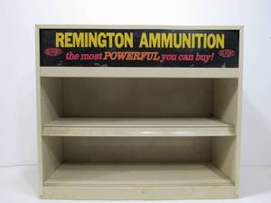 lot 48 image: Vintage 1960s era REMINGTON Ammo Store Display Shelf