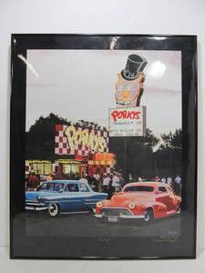 lot 104 image: Framed Signed PORKYS Electric Artwork