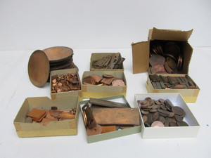 lot 172 image: Large Lot of Solid Copper Blanks - Over 30lbs