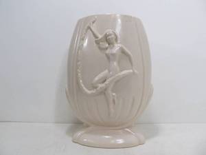 lot 151 image: LARGE Vintage Signed PACIFIC Art Pottery Deco Nude Vase
