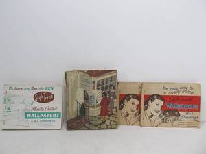 lot 168 image: 4 Vintage 1950s Wallpaper Catalogs