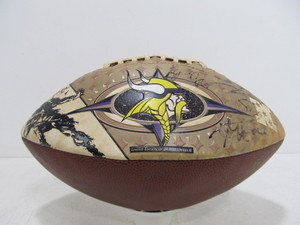 lot 178 image: Limited Edition MN VIKINGS Team Signed Football