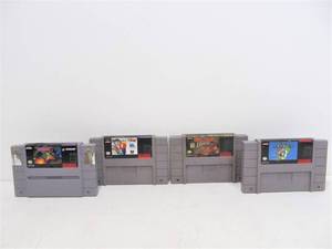 lot 195 image: Lot of 4 Good Super Nintendo SNES Video Games
