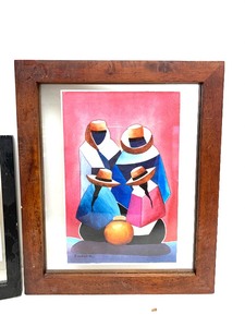 lot 215 image: 3 Framed Signed Southwestern Original Watercolor Artworks - Signed Rodriguez