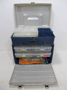 lot 229 image: Large PLANO Tackle Box wFishing Tackle 